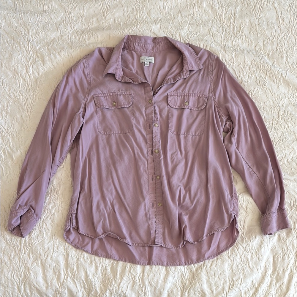 Lucky Brand Women’s Pink Button Down Shirt